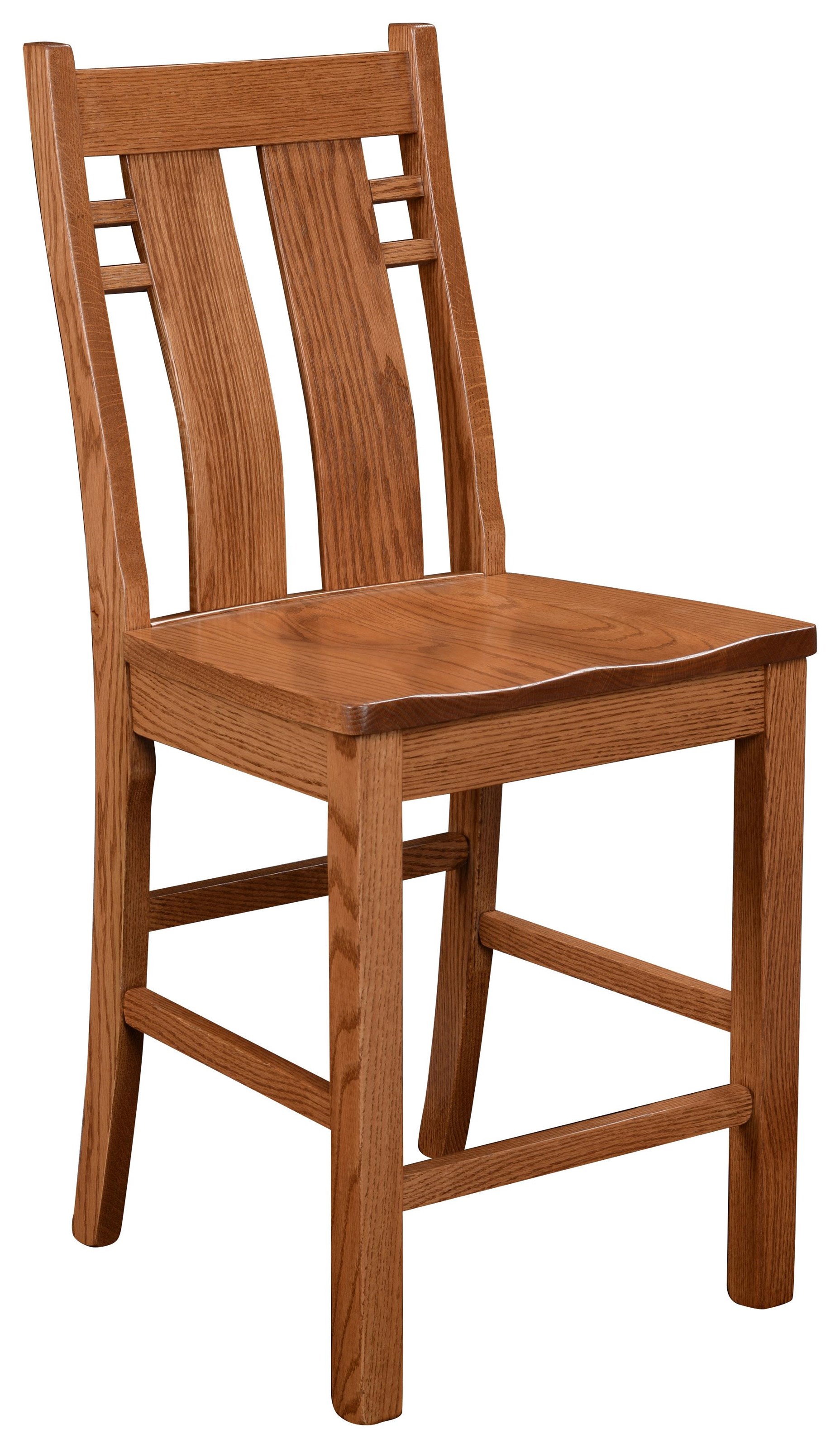 Wengerd Wood Products Bungalow Bungalow SS 24 Customizable Solid Wood 24 Stationary Counter Stool Wayside Furniture Mattress Bar Stools